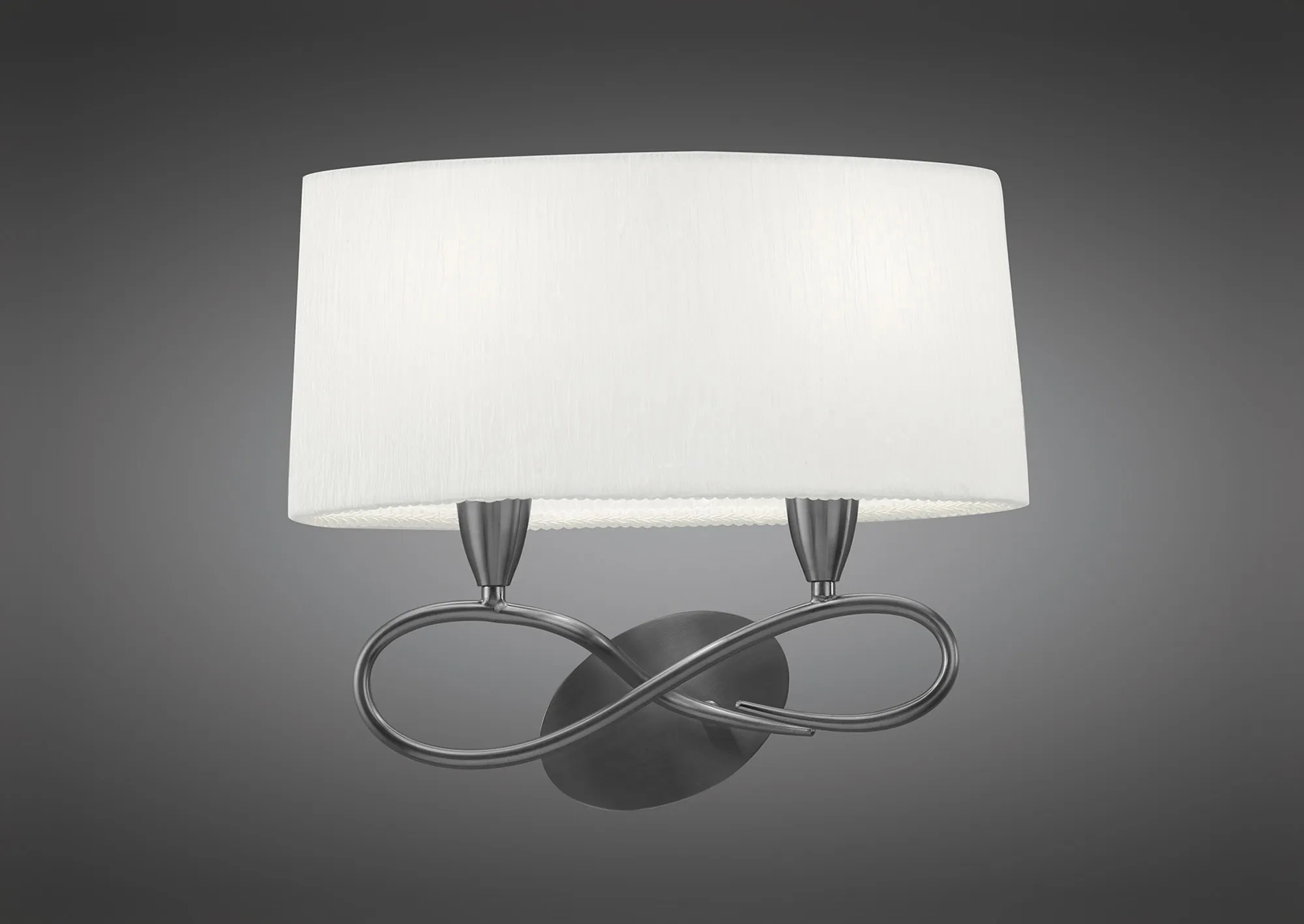 Lua Satin Nickel Wall Lights Mantra Armed Wall Lights